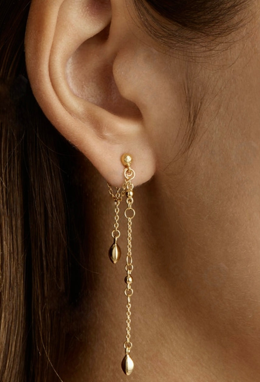18k Gold Vermeil Drop Earrings