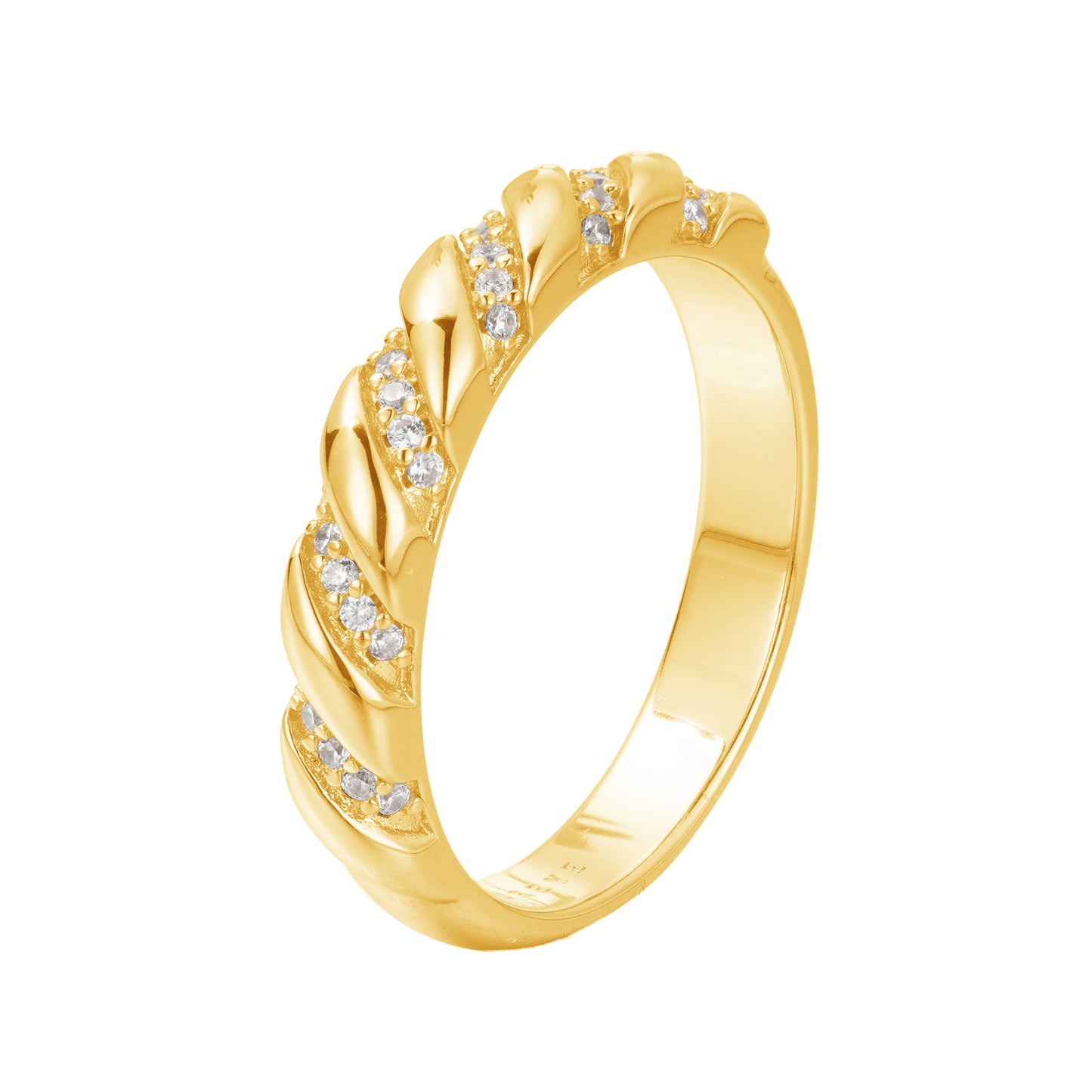 18k Gold Vermeil Twisted Band Ring