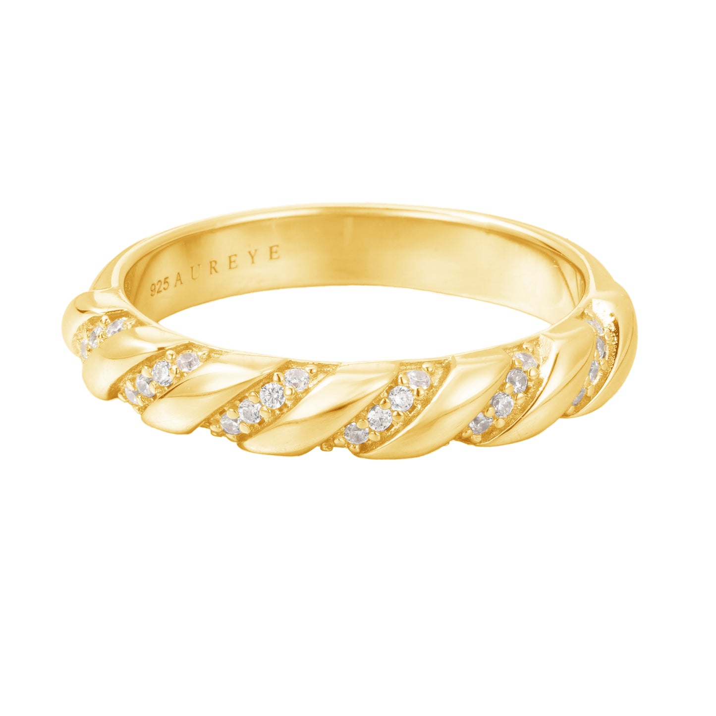 18k Gold Vermeil Twisted Band Ring